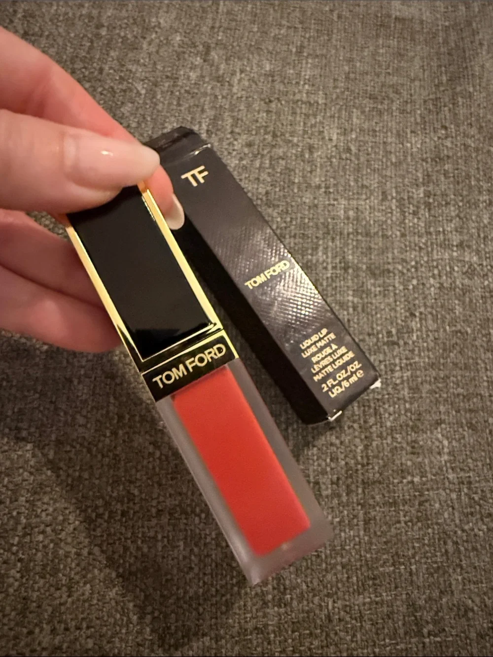 Tom Ford Liquid Lip Velvet Matte Liquid Lipstick - Color 129 Carnal Red - NEW